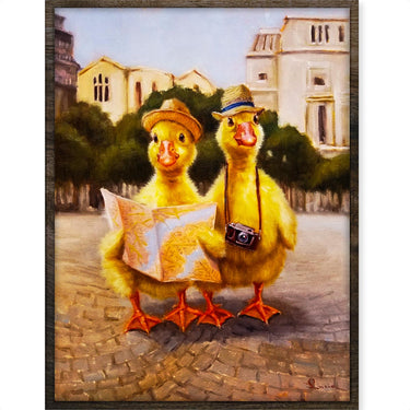 Toeristen - Diamond Painting - 40x30cm - Rond